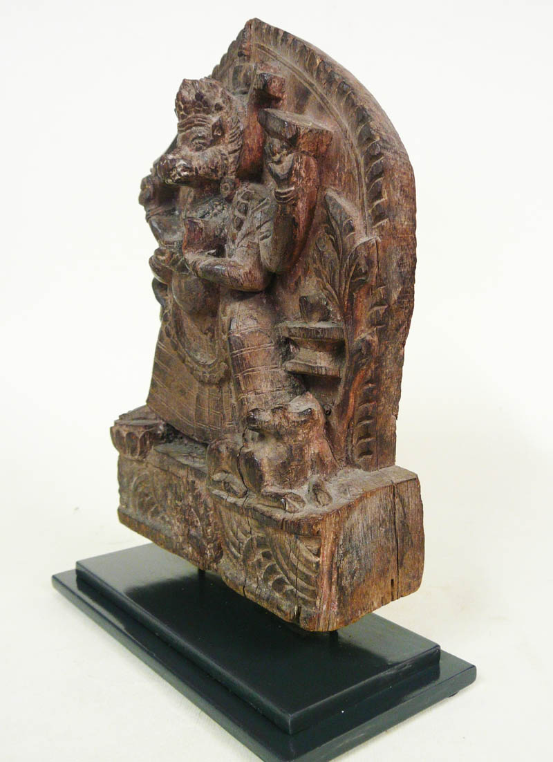 Bamyan Mobili e Oggetti d'Arte Orientale - Etnografia - Varaha in legno di Teak - Nepal - altezza cm.24