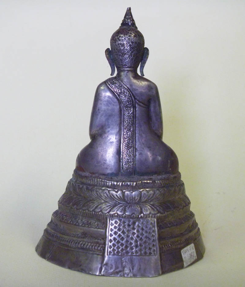 Bamyan Mobili e Oggetti d'Arte Orientale - Etnografia - Budda con rivestimento in argento - Cambogia - dimensioni: cm. 18 x 13